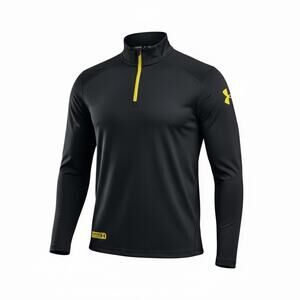 Men’s Under Armor 1/4 Zip Black Athletic Sweater Preowned Size Medium